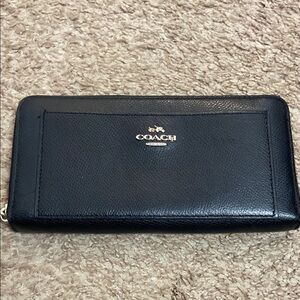Coach Black and Brown Leather Wallet